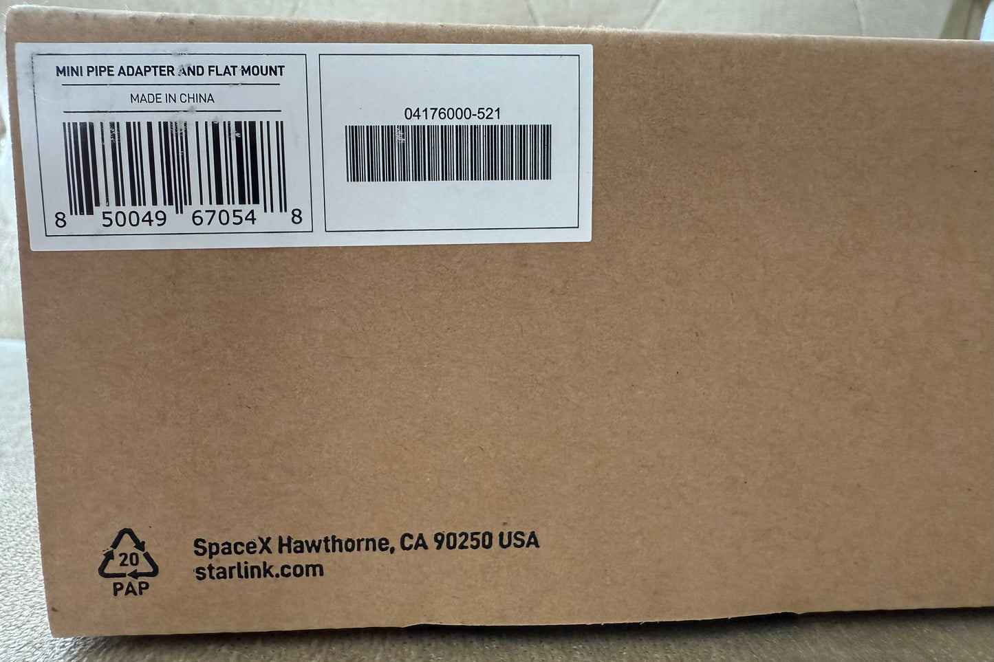 Starlink Mini Pipe Adapter and Flat Mount