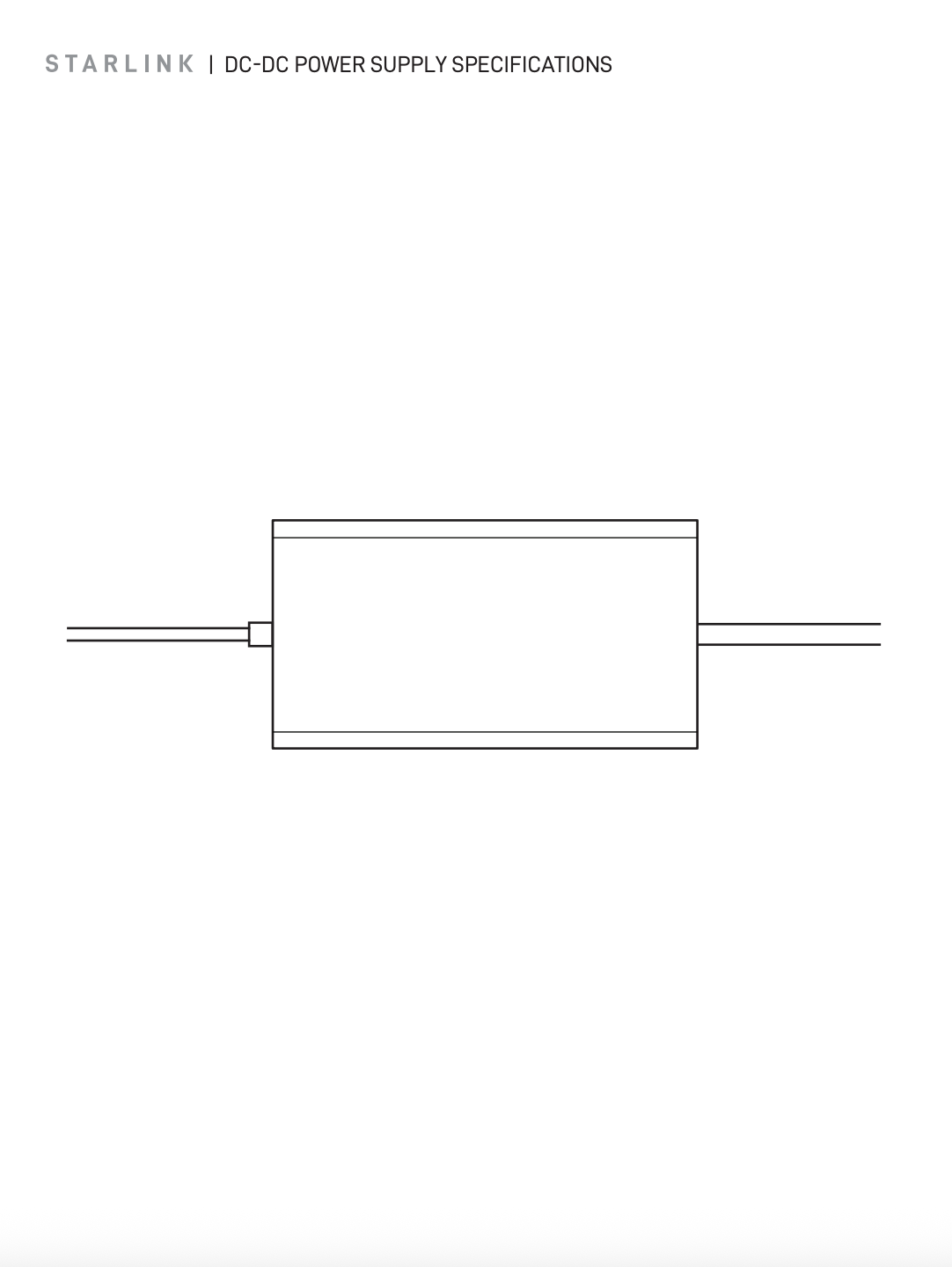Starlink Standard DC-DC Power Supply (Gen 3 / V4)