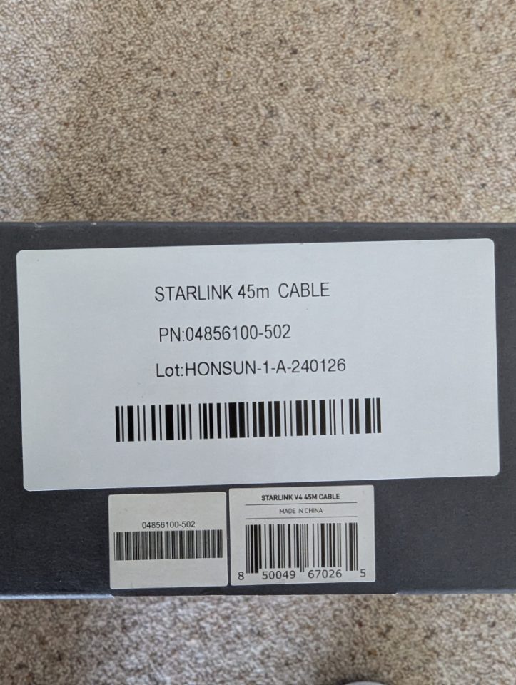 Starlink Standard Gen 3 (V4) 45m Cable