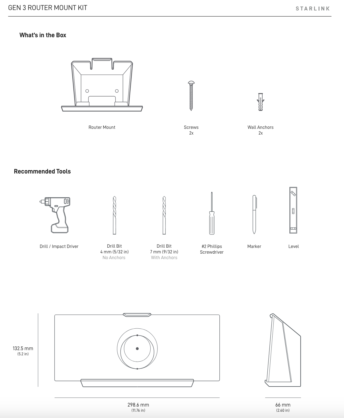 Starlink Gen 3 Router Mount