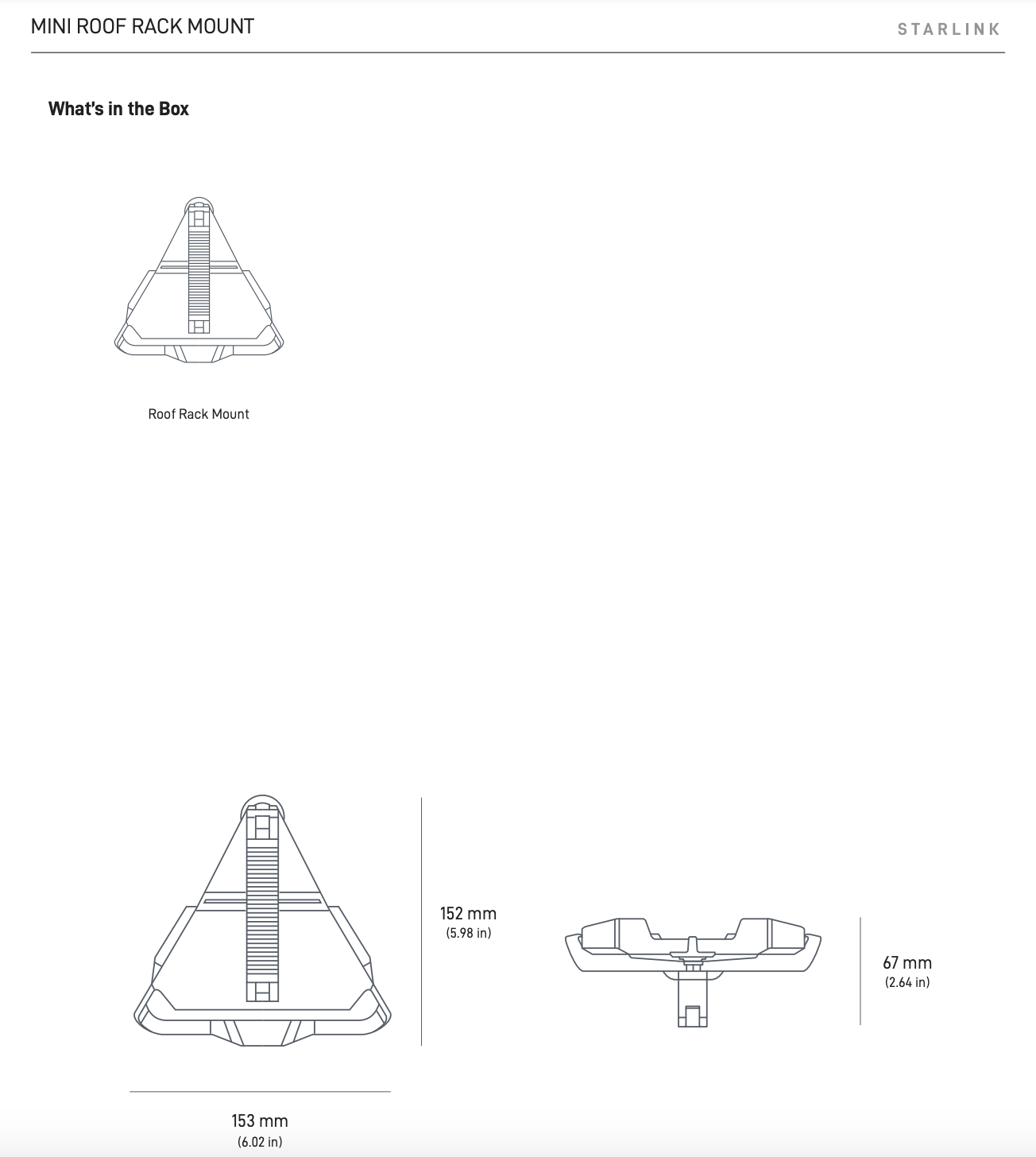 Starlink Mini Roof Rack Mount