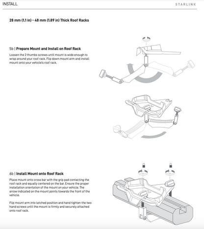 Starlink Mini Roof Rack Mount