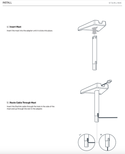Starlink Standard Gen 3 (V4) X-Frame Base