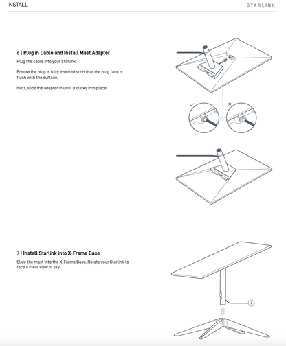 Starlink Standard Gen 3 (V4) X-Frame Base