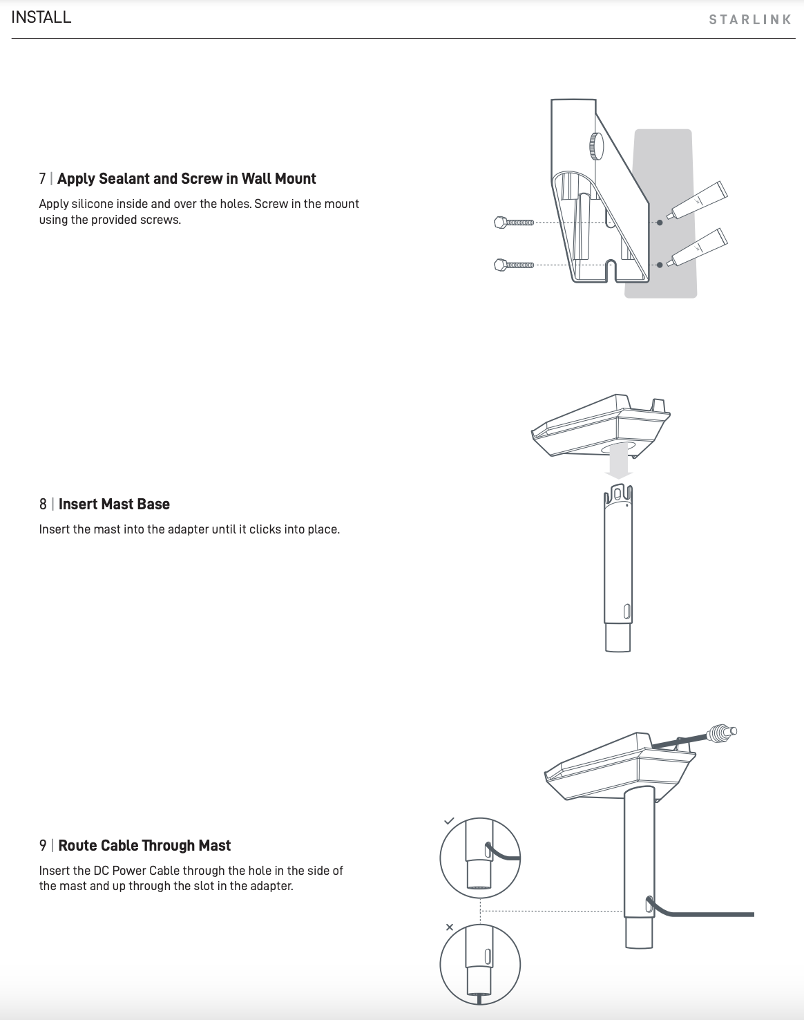 Starlink Mini Wall Mount