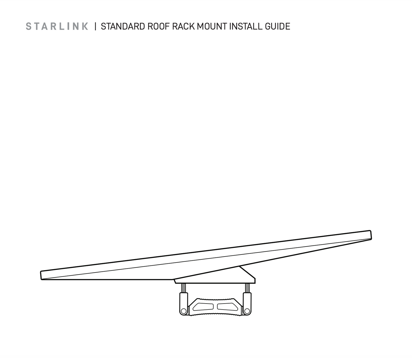 Starlink Standard Gen 3 (V4) Roof Rack Mount