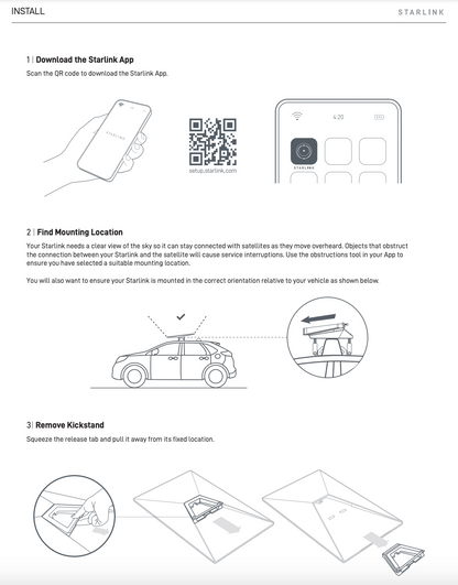 Starlink Standard Gen 3 (V4) Roof Rack Mount