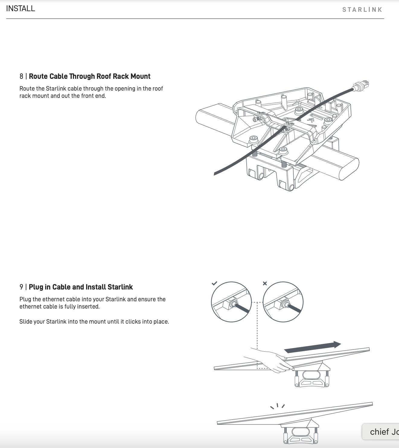 Starlink Standard Gen 3 (V4) Roof Rack Mount