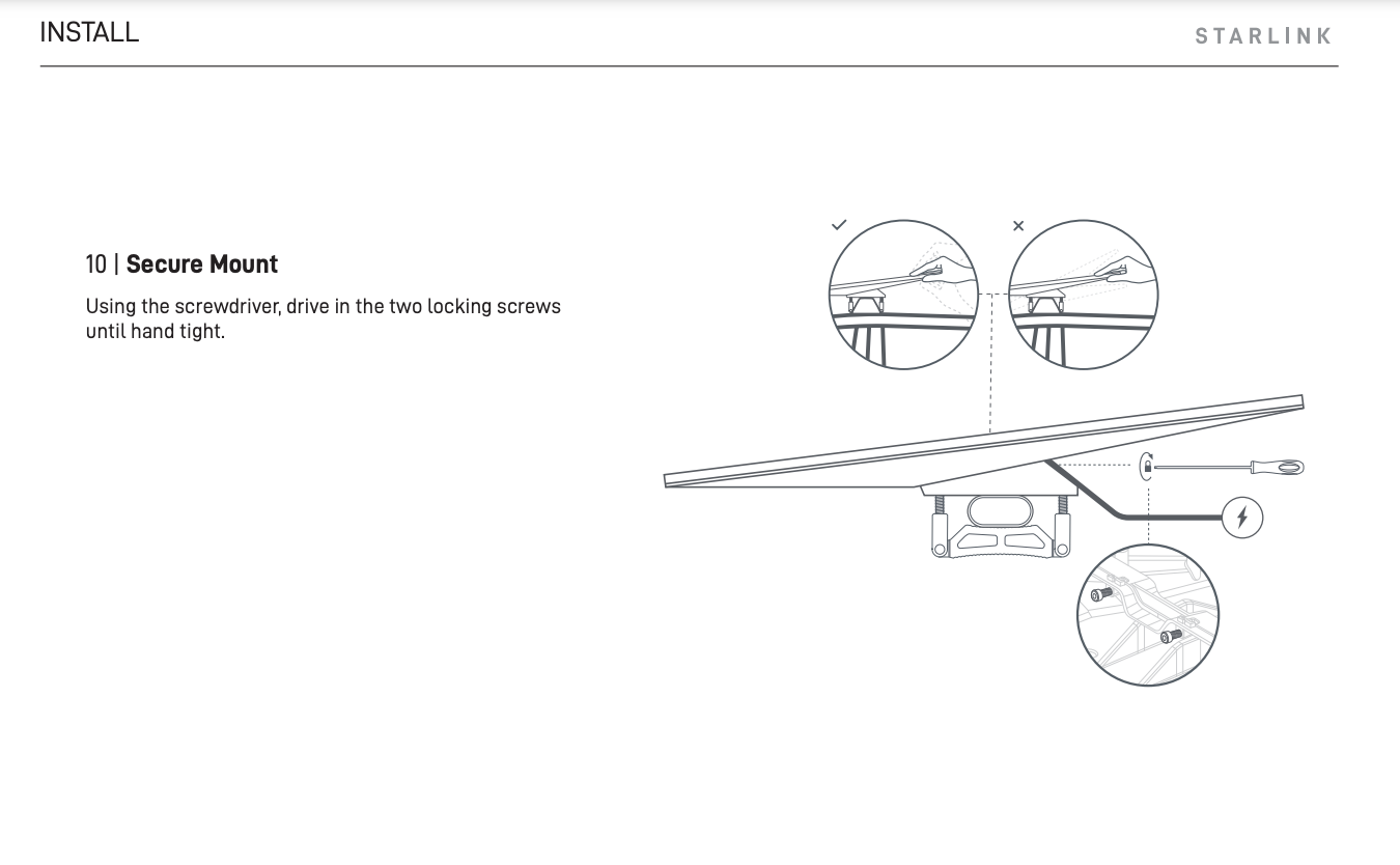 Starlink Standard Gen 3 (V4) Roof Rack Mount