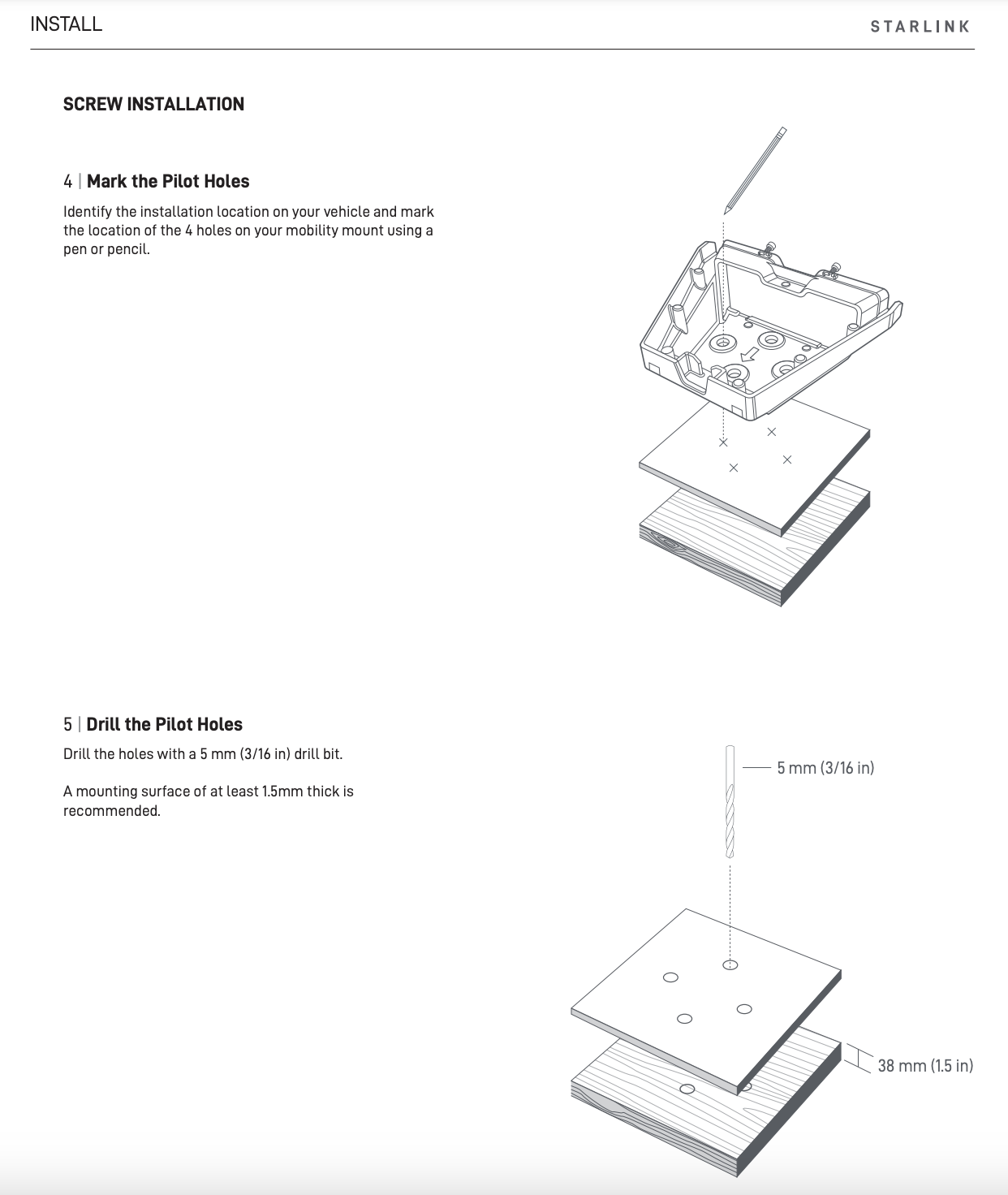 Starlink Standard Gen 3 (V4) Mobility Mount