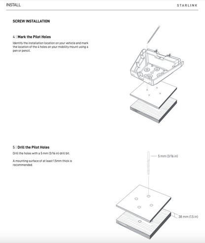 Starlink Standard Gen 3 (V4) Mobility Mount