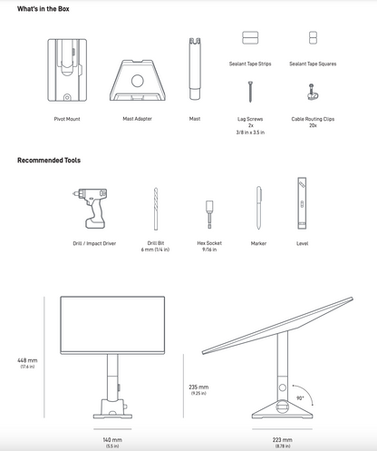 Starlink Standard Gen 3 (V4) Pivot Mount