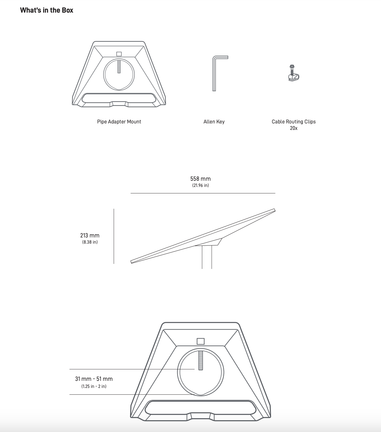 Starlink Standard Gen 3 (V4) Pipe Adapter