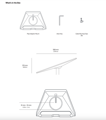 Starlink Standard Gen 3 (V4) Pipe Adapter