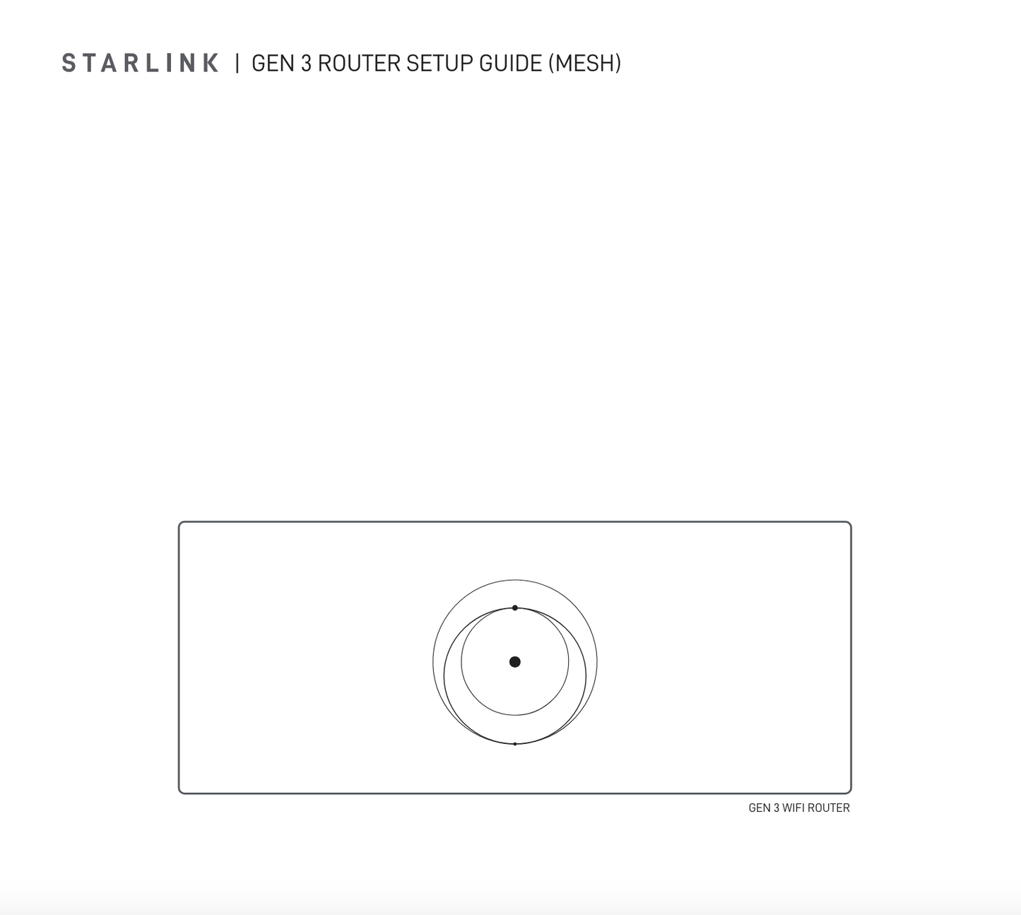 Starlink Gen 3 Mesh Router