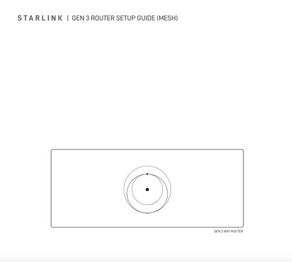 Starlink Gen 3 Mesh WiFi Router