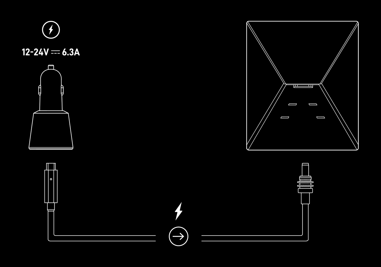 Starlink Mini Car Adapter + Starlink Mini 5 m USB-C Cable Kit